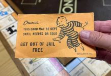 Satirical STRIKE — GOP Distribute “Get Out of Jail Free” Cards Monopoly game card get out of jail free