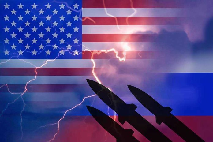724090102 US Russia flags lightning silhouette missiles