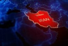 Map highlighting Iran with Tehran marked.