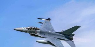 Fighter Jet Revolution: U.S. Air Dominance On The Line Jet fighter flying through clear blue sky.
