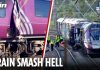 One dead & nearly 90 injured after train crashes into back of another – as passengers left bloodied