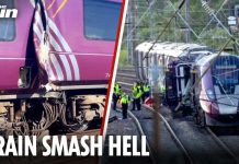One dead & nearly 90 injured after train crashes into back of another – as passengers left bloodied