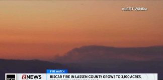 Biscar Fire in Lassen County grows to more than 3,000 acres