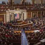 Senate Landmine Awaits $95B Push Legislative chamber filled with attendees during a formal address
