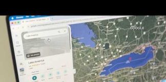 Lake Ontario now Lake America for U.S. Google Maps users