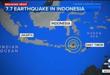 Magnitude 7.7 earthquake strikes off Indonesia coast, tsunami warning issued