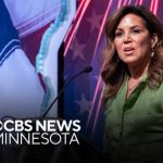 Michele Tafoya speaks after winning Minnesota GOP Senate primary race
