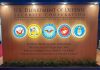 U.S. Department of Defense display wall with service seals