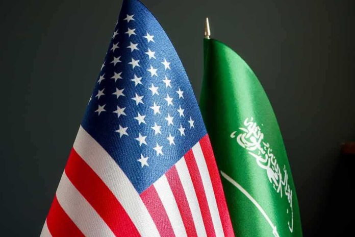 shutterstock_2156698495 United States and Saudi Arabia flags side by side