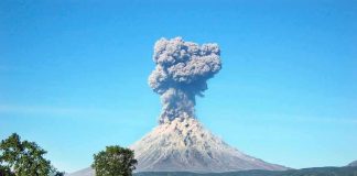 Volcano Panic: Orange Alert Engulfs Guatemala Volcano erupting with a towering ash plume