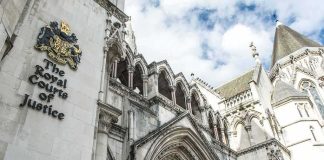 Royal Courts of Justice exterior with Gothic arches