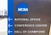 NCAA sign at facility entrance