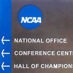 NCAA sign at facility entrance