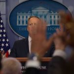 25 Years Later, “Islam Is Peace” Returns Press secretary at podium with raised hands in briefing room