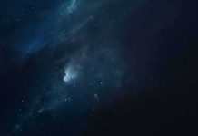 night sky with stars and faint nebula