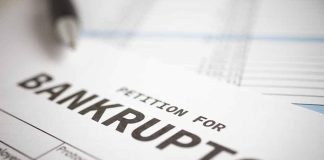 Petition for bankruptcy document with pen