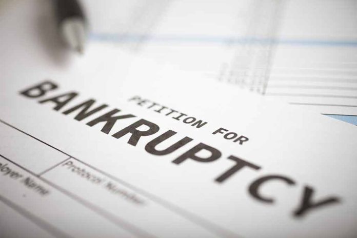 Petition for bankruptcy document with pen