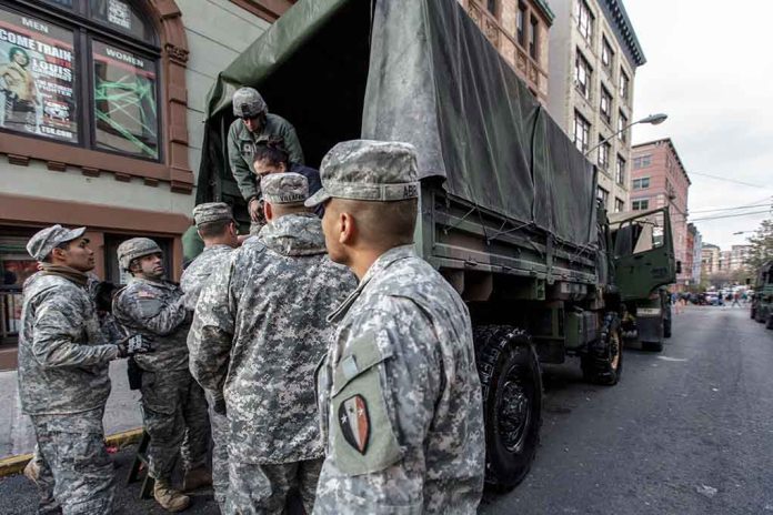 543873088 featured image Soldiers gather around a military truck on street