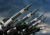 Four rockets pointed towards the sky