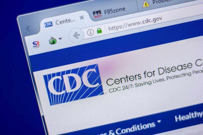 Screenshot of the CDC website homepage