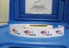 Roll of I Voted stickers on table.